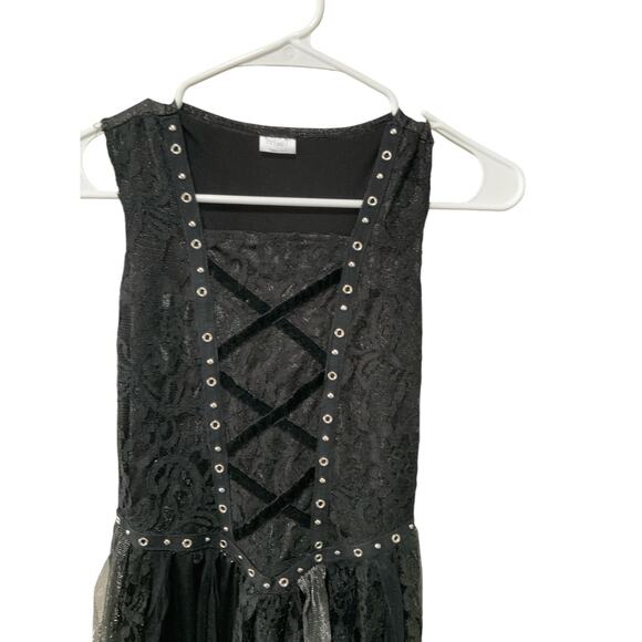 Spirit Gothic Punk 80’s Black Party Dress Costume sized Large preowned - Picture 6 of 6
